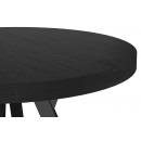 Стол обеденный SIGNAL DOMINGO черный мат/черный 100-250/100